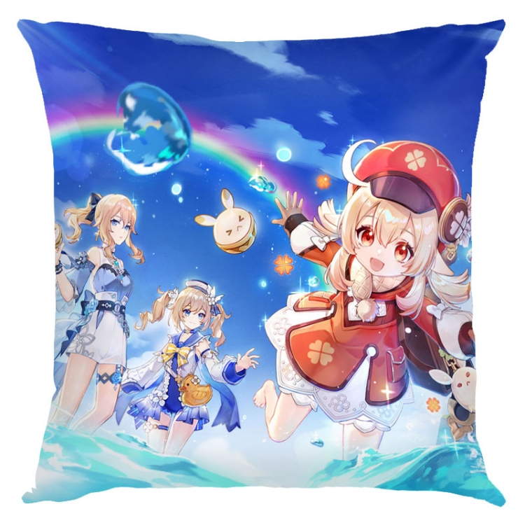 Genshin Impact Anime square full-color pillow cushion 45X45CM NO FILLING  Y1-303