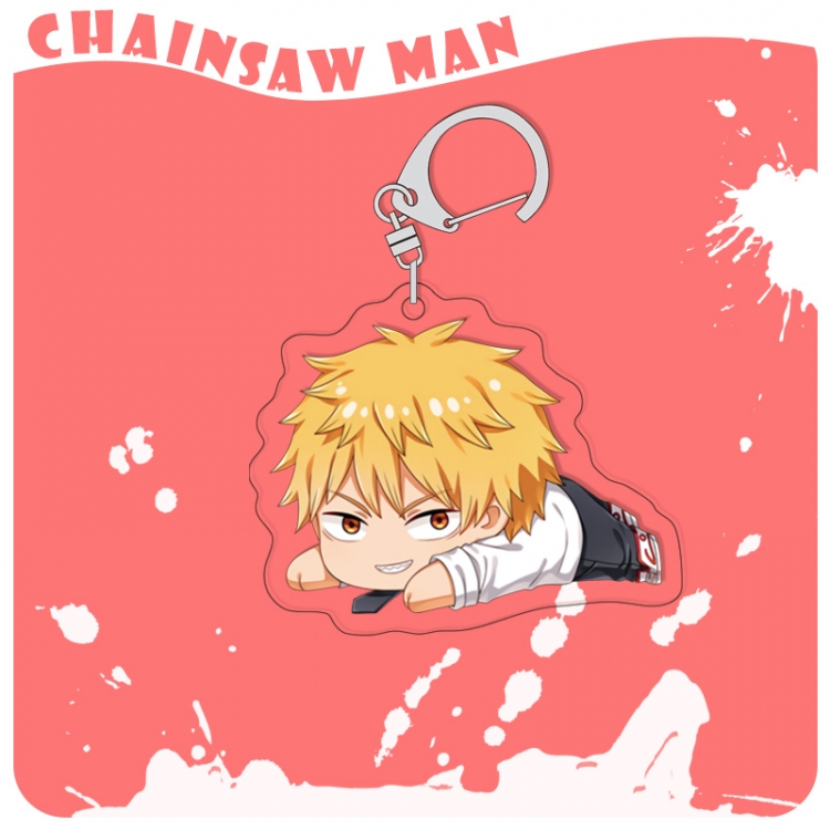 Chainsaw man acrylic pendant bag charm keychain price for 5 pcs