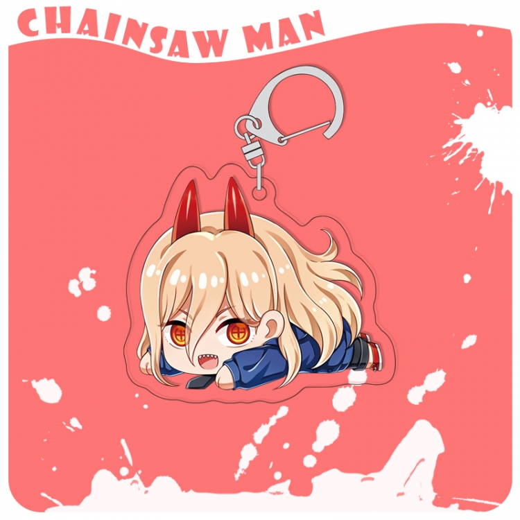 Chainsaw man acrylic pendant bag charm keychain price for 5 pcs