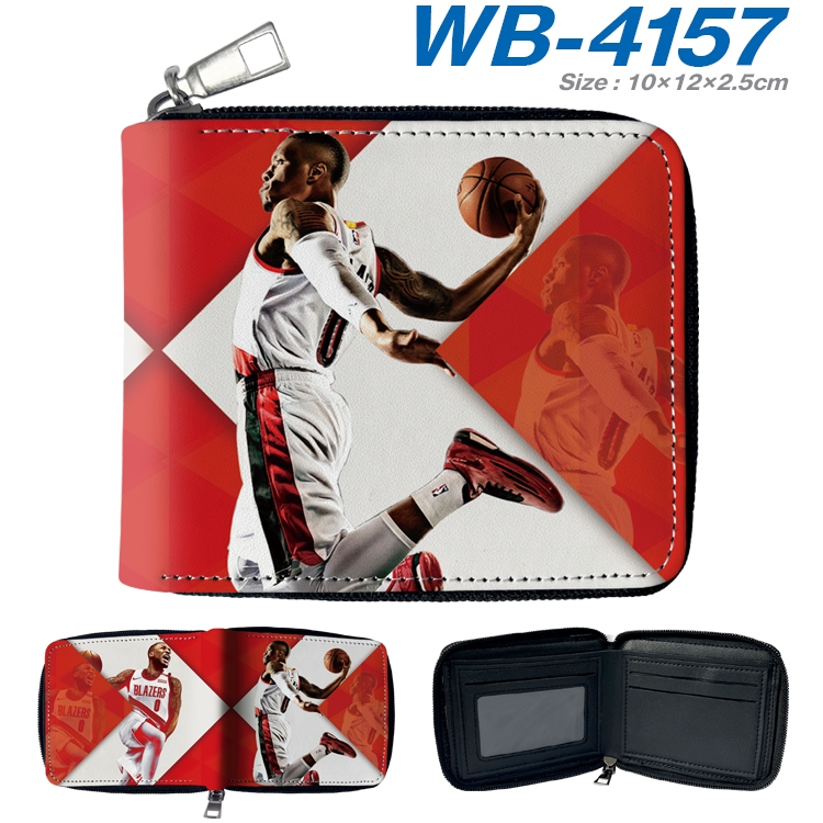 NBA2K22 Full color short full zip two fold wallet 10x12x2.5cm WB-4157