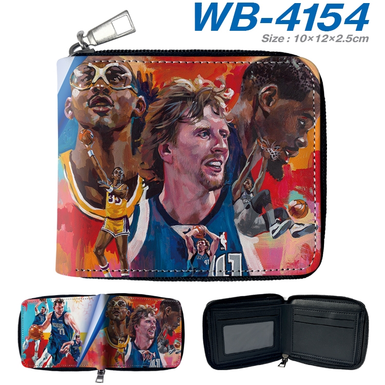 NBA2K22 Full color short full zip two fold wallet 10x12x2.5cm WB-4154