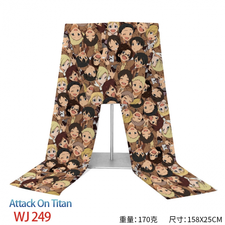 Shingeki no Kyojin Anime full-color flannelette scarf 158x25cm WJ-249
