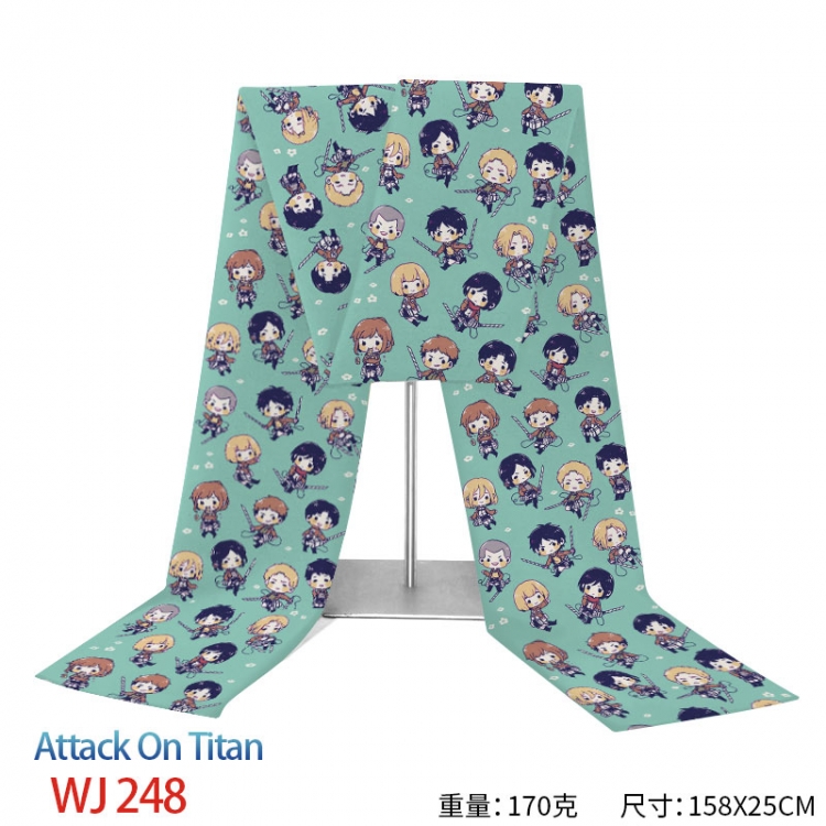 Shingeki no Kyojin Anime full-color flannelette scarf 158x25cm WJ-248