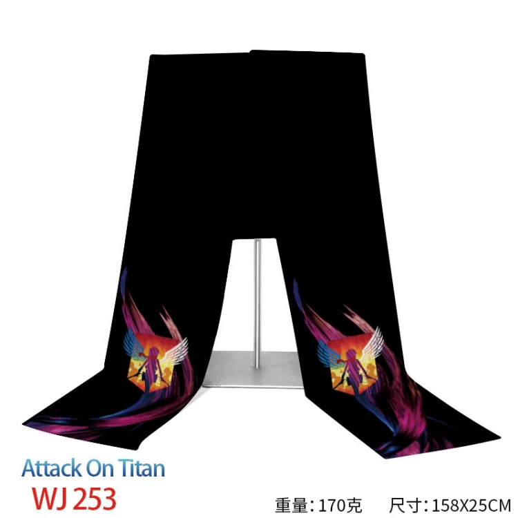 Shingeki no Kyojin Anime full-color flannelette scarf 158x25cm WJ-253