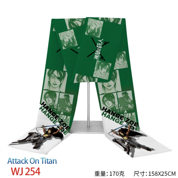Shingeki no Kyojin Anime full-color flannelette scarf 158x25cm  WJ-254