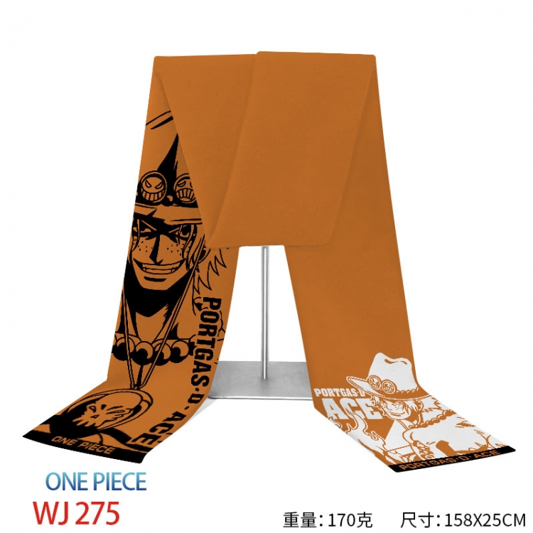 One Piece Anime full-color flannelette scarf 158x25cm  WJ-275