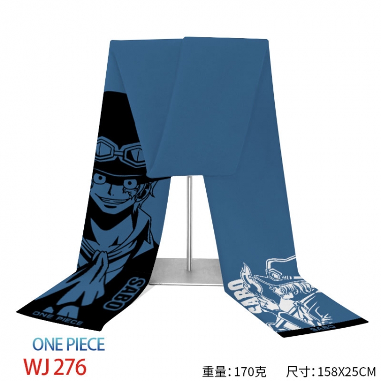 One Piece Anime full-color flannelette scarf 158x25cm WJ-276