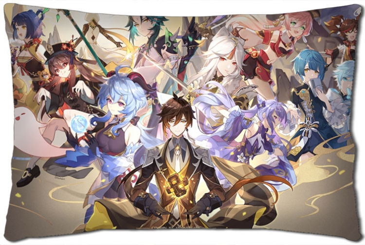 Genshin Impact Anime double-sided long throw pillow 40X60CM NO FILLING  Y1-242