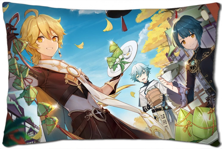 Genshin Impact Anime double-sided long throw pillow 40X60CM NO FILLING  Y1-50