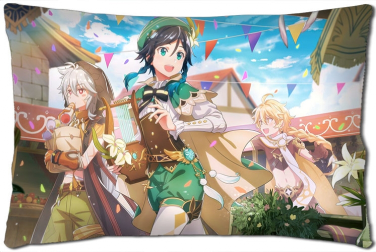 Genshin Impact Anime double-sided long throw pillow 40X60CM NO FILLING  Y1-58