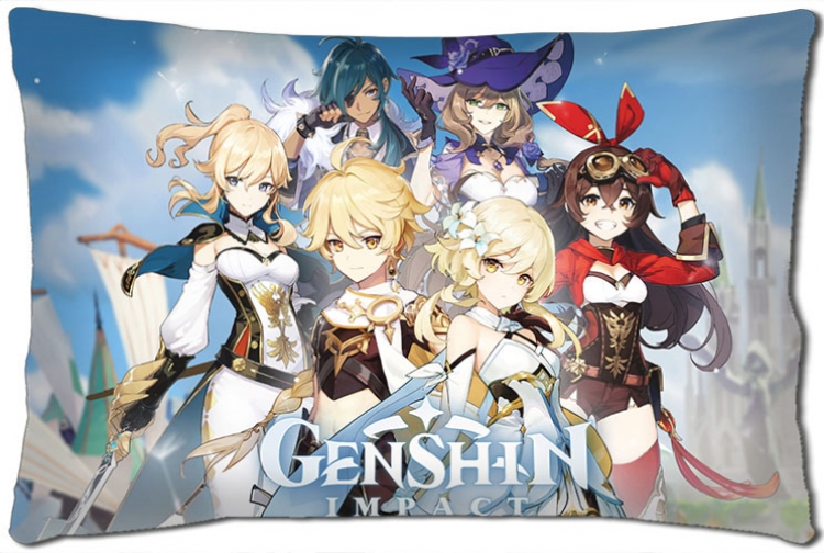 Genshin Impact Anime double-sided long throw pillow 40X60CM NO FILLING Y1-47