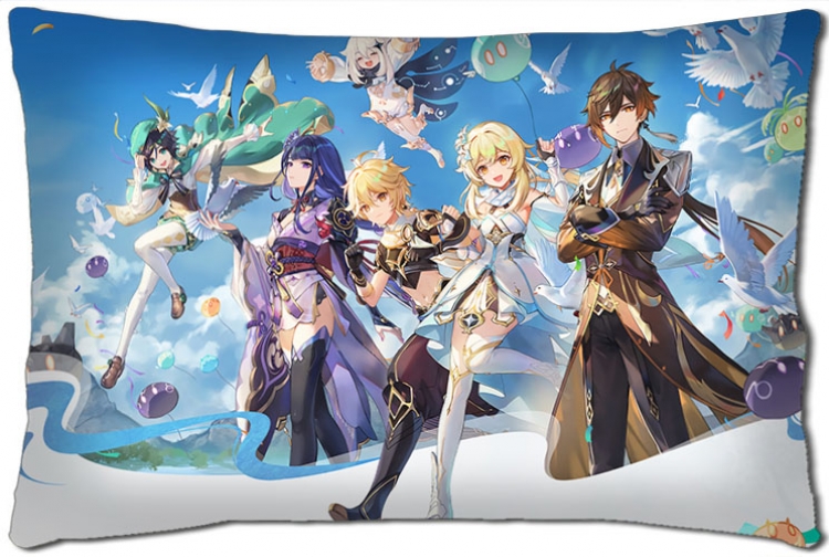 Genshin Impact Anime double-sided long throw pillow 40X60CM NO FILLING Y1-189