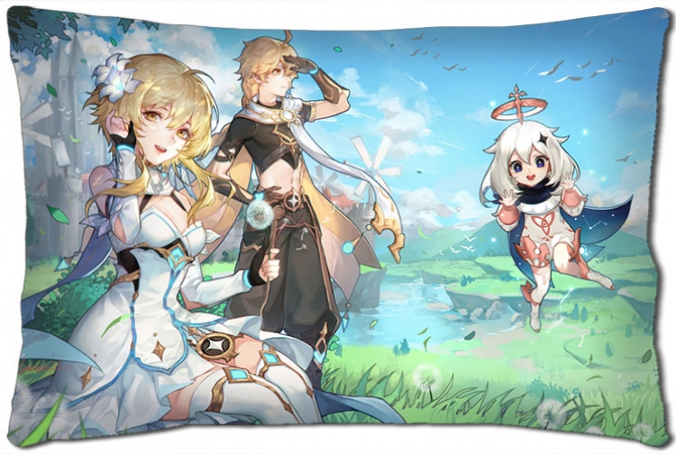 Genshin Impact Anime double-sided long throw pillow 40X60CM NO FILLING  Y1-60