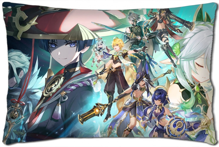 Genshin Impact Anime double-sided long throw pillow 40X60CM NO FILLING  Y1-324