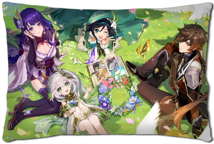 Genshin Impact Anime double-sided long throw pillow 40X60CM NO FILLING  Y1-326