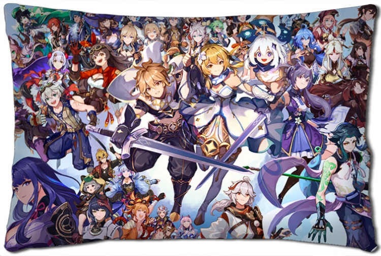 Genshin Impact Anime double-sided long throw pillow 40X60CM NO FILLING  Y1-42