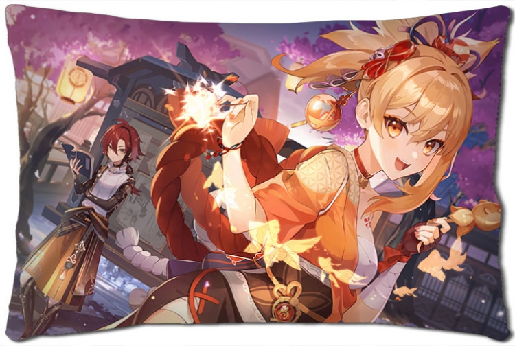 Genshin Impact Anime double-sided long throw pillow 40X60CM NO FILLING Y1-338