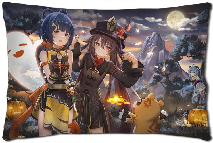 Genshin Impact Anime double-sided long throw pillow 40X60CM NO FILLING Y1-346