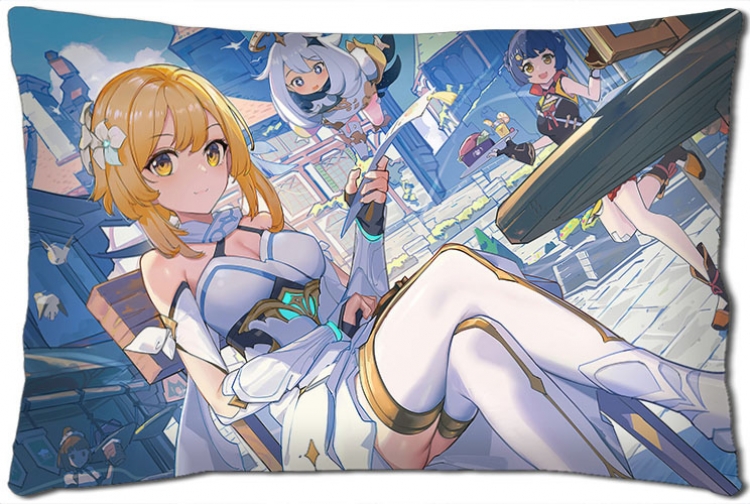 Genshin Impact Anime double-sided long throw pillow 40X60CM NO FILLING Y1-345