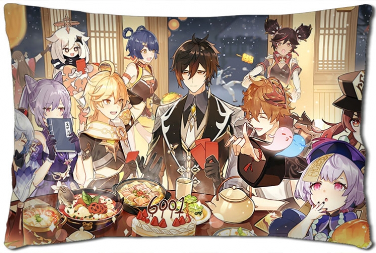 Genshin Impact Anime double-sided long throw pillow 40X60CM NO FILLING Y1-383