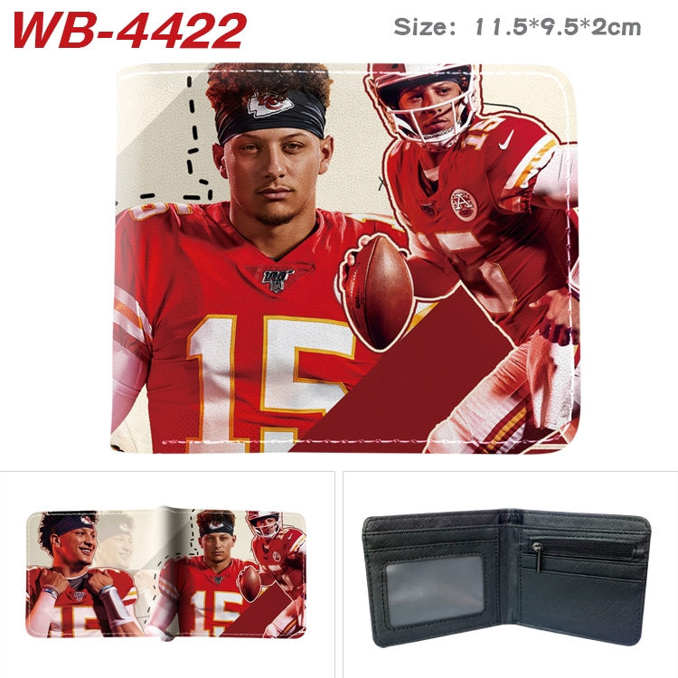 MADDEN NFL Animation color PU leather half fold wallet 11.5X9X2CM WB-4422A