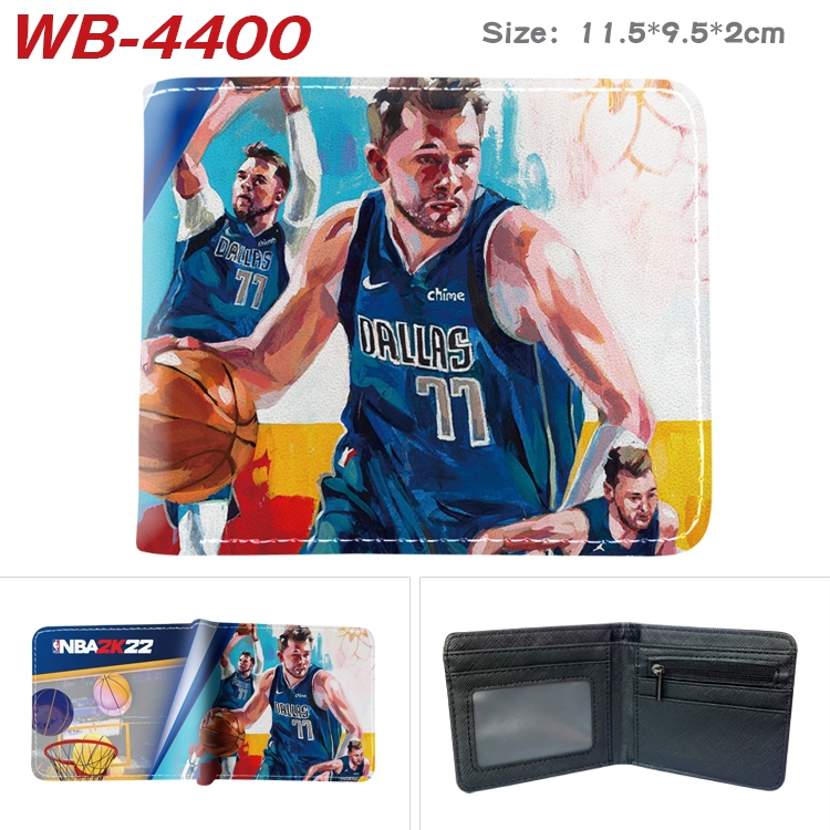 NBA2K22 Animation color PU leather half fold wallet 11.5X9X2CM  WB-4400A