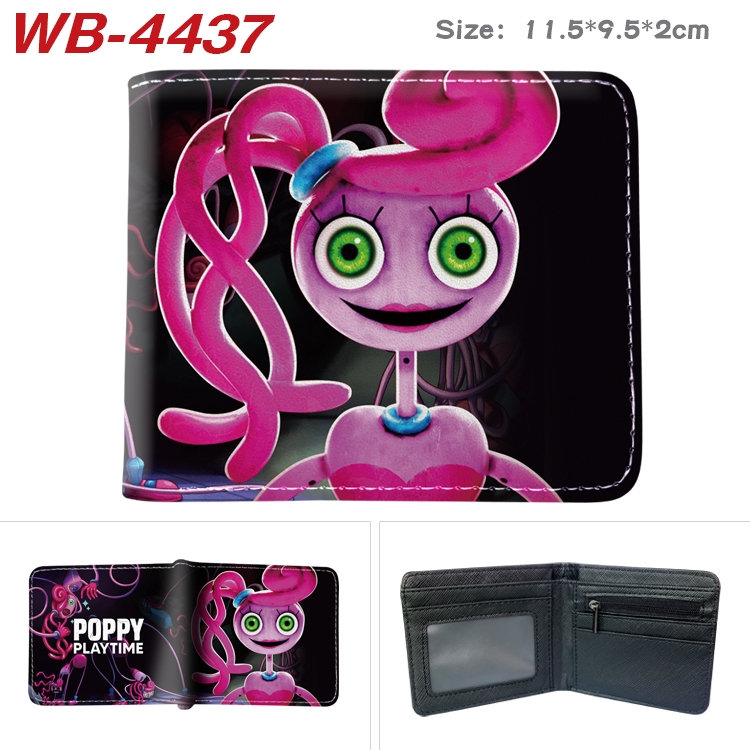 Poppy Playtime Animation color PU leather half fold wallet 11.5X9X2CM  WB-4437A