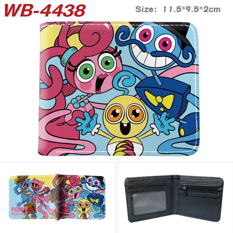 Poppy Playtime Animation color PU leather half fold wallet 11.5X9X2CM WB-4438A