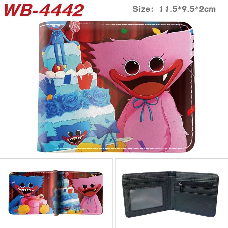 Poppy Playtime Animation color PU leather half fold wallet 11.5X9X2CM WB-4442A