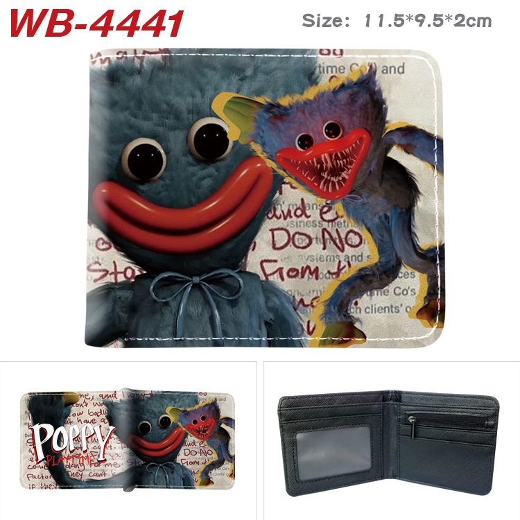 Poppy Playtime Animation color PU leather half fold wallet 11.5X9X2CM  WB-4441A