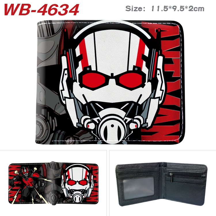 Superhero Movie Animation color PU leather half fold wallet 11.5X9X2CM WB-4634A