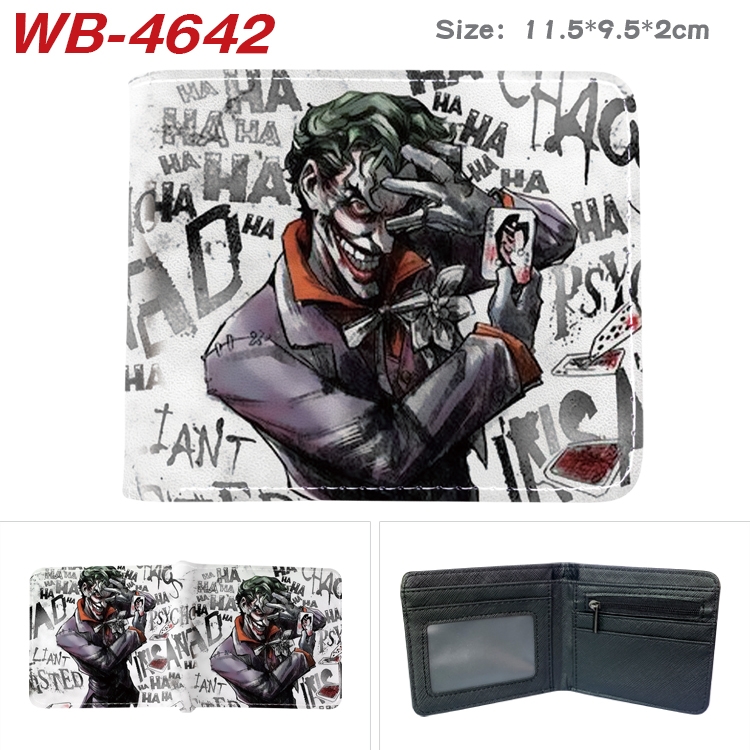 Superhero Movie Animation color PU leather half fold wallet 11.5X9X2CM WB-4642A