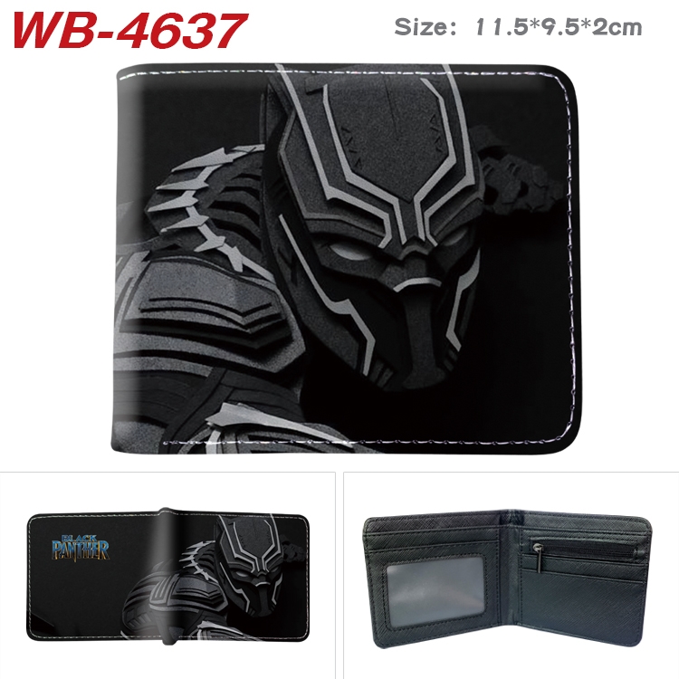 Superhero Movie Animation color PU leather half fold wallet 11.5X9X2CM WB-4637A