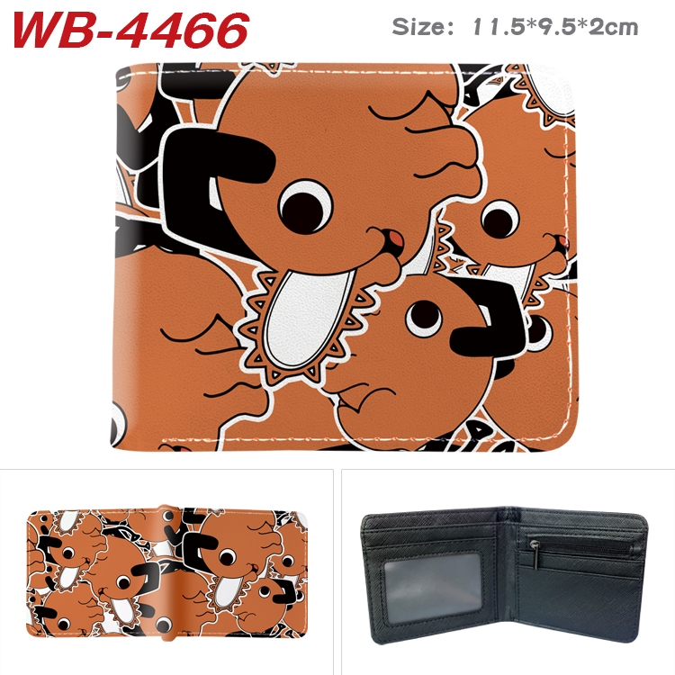 Chainsaw man Animation color PU leather half fold wallet 11.5X9X2CM WB-4466A