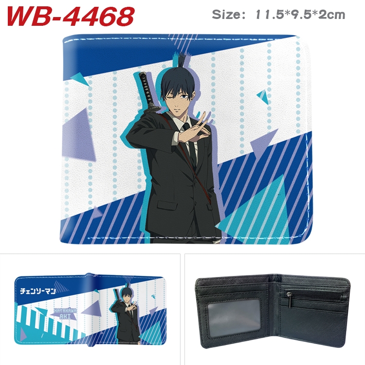 Chainsaw man Animation color PU leather half fold wallet 11.5X9X2CM WB-4468A