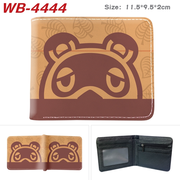 Animal Crossing Animation color PU leather half fold wallet 11.5X9X2CM WB-4444A