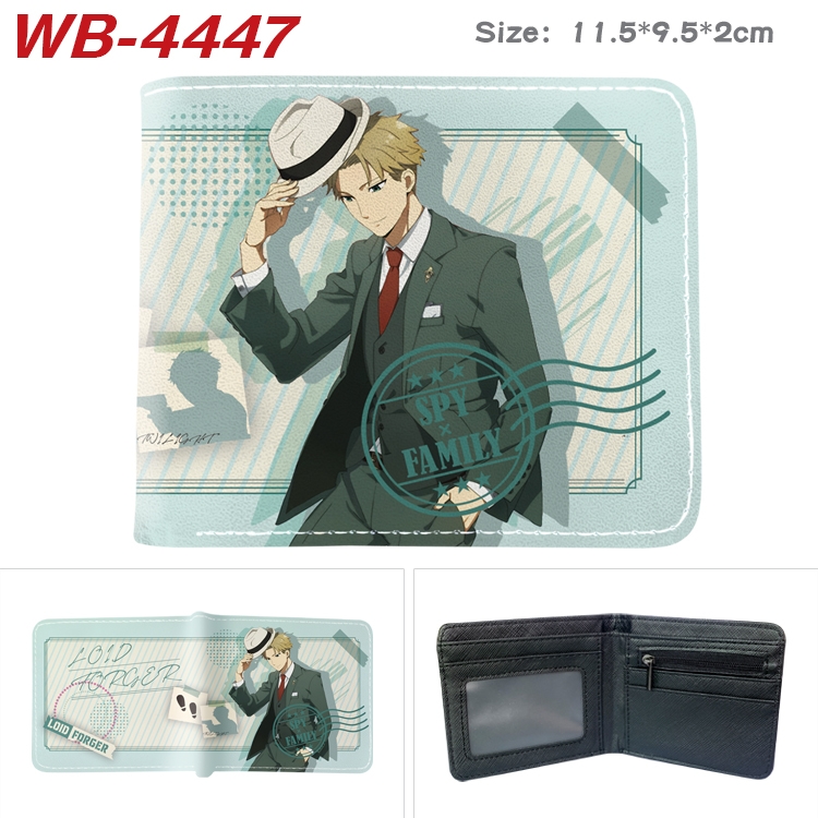 SPY×FAMILY Animation color PU leather half fold wallet 11.5X9X2CM  WB-4447A