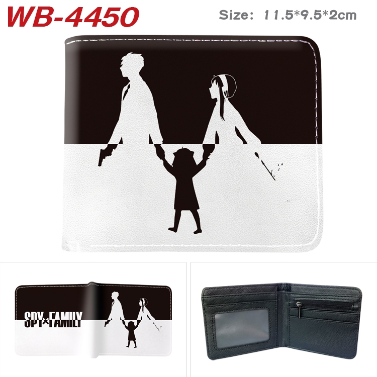 SPY×FAMILY Animation color PU leather half fold wallet 11.5X9X2CM  WB-4450A