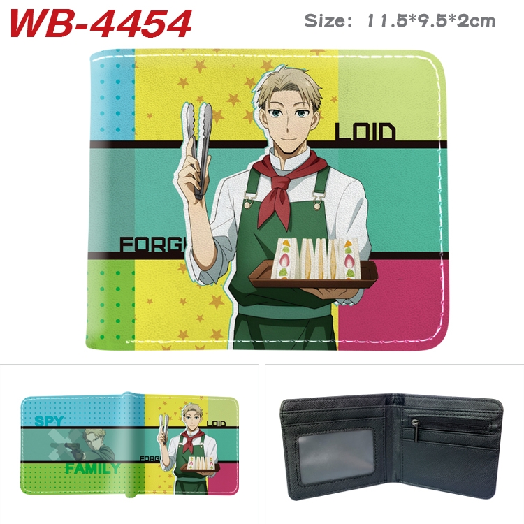 SPY×FAMILY Animation color PU leather half fold wallet 11.5X9X2CM WB-4454A