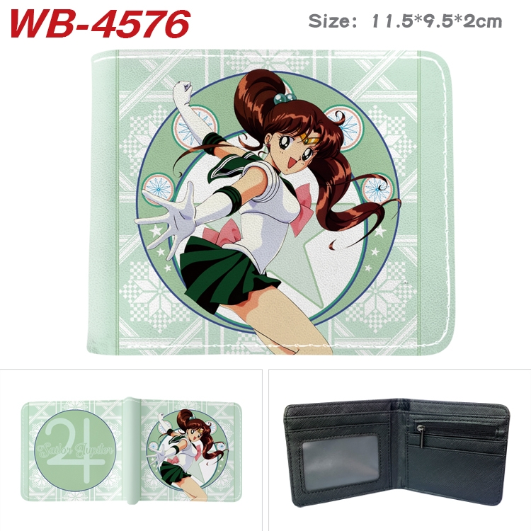 sailormoon Animation color PU leather half fold wallet 11.5X9X2CM  WB-4576A