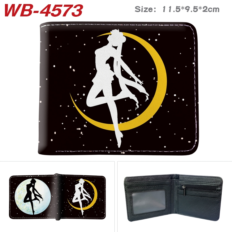 sailormoon Animation color PU leather half fold wallet 11.5X9X2CM WB-4573A
