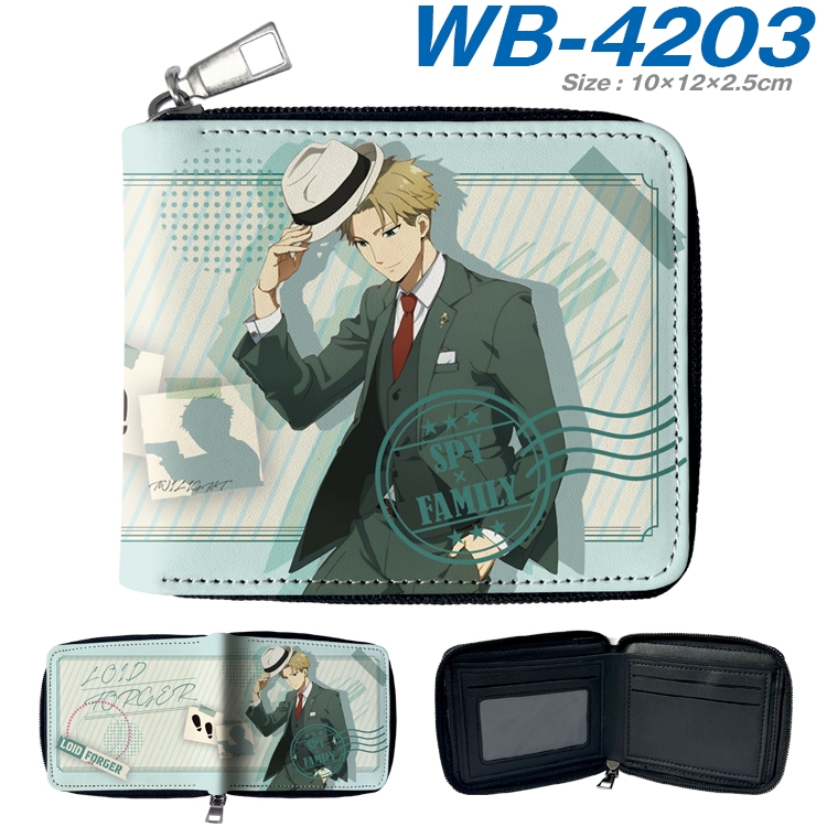 SPY×FAMILY Anime full-color short full zip two fold wallet 10x12x2.5cm WB-4203A