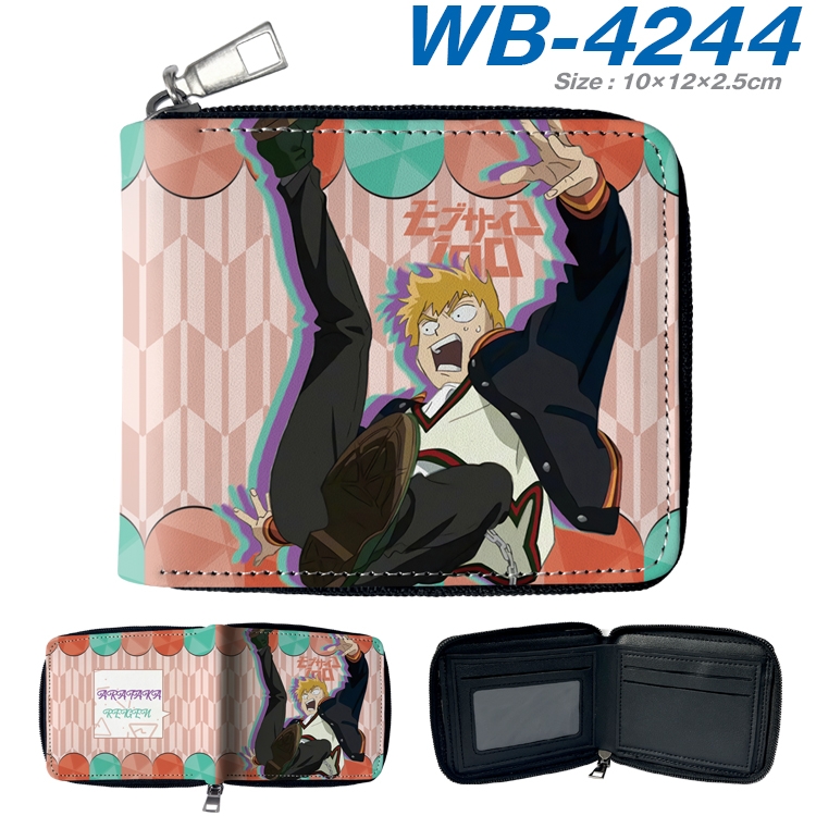 Mob Psycho 100 Anime full-color short full zip two fold wallet 10x12x2.5cm WB-4244A