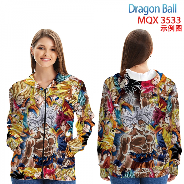 DRAGON BALL Anime Zip patch pocket sweatshirt jacket Hoodie from 2XS to 4XL  MQX 3533