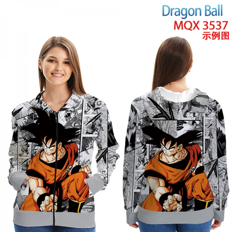 DRAGON BALL Anime Zip patch pocket sweatshirt jacket Hoodie from 2XS to 4XL  MQX 3537