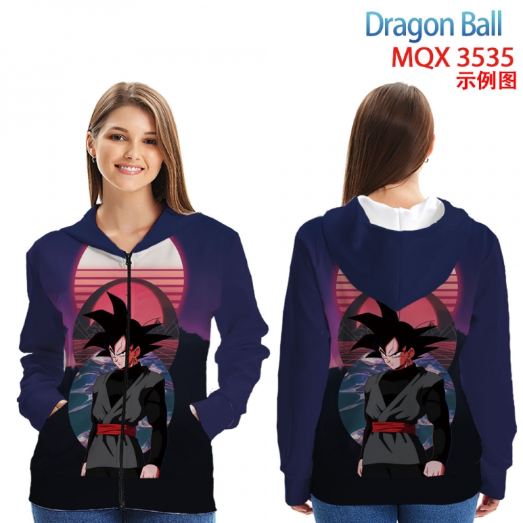 DRAGON BALL Anime Zip patch pocket sweatshirt jacket Hoodie from 2XS to 4XL MQX 3535