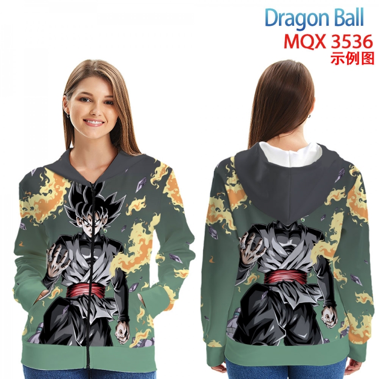 DRAGON BALL Anime Zip patch pocket sweatshirt jacket Hoodie from 2XS to 4XL MQX 3536