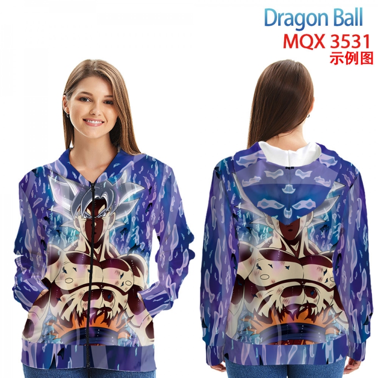 DRAGON BALL Anime Zip patch pocket sweatshirt jacket Hoodie from 2XS to 4XL MQX 3531