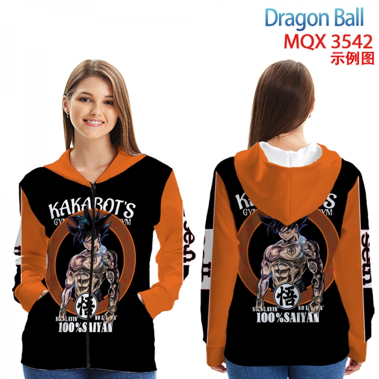 DRAGON BALL Anime Zip patch pocket sweatshirt jacket Hoodie from 2XS to 4XL MQX 3542