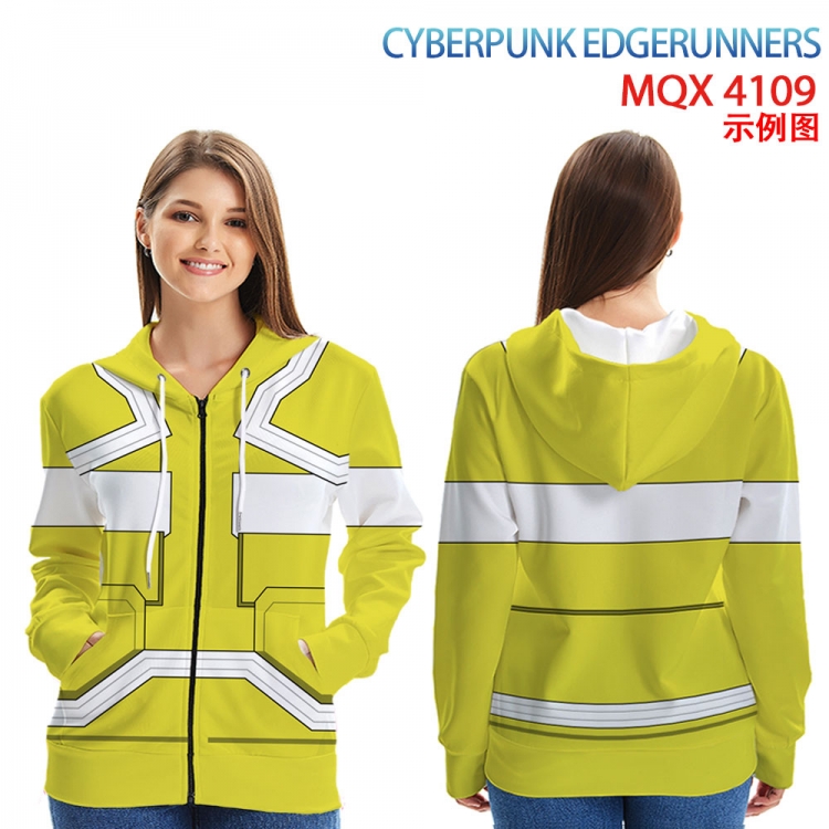 Cyberpunk  Anime Zip patch pocket sweatshirt jacket Hoodie from 2XS to 4XL MQX-4109